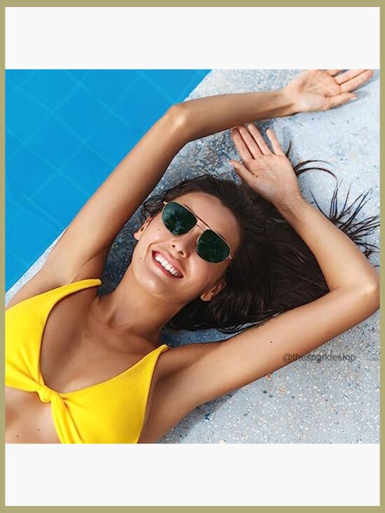 Metal Frame Retro Aviator Sunglasses Polarized UV Protection display picture 2